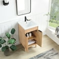 thumbnail image 5 of Palos 18" Single Bath Vanity in Fir Wood Brown with Drop-In White Ceramic Basin, 5 of 15