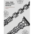 thumbnail image 3 of TOYOUTHS Bling Metal Band Compatible with Apple Watch Band 40/44/45/38/41/42/46/49mm Women, Dressy Sparkle Diamond Camellia Bracelet Luxury Strap for iWatch SE Series 10/9/8/7/6/5/4/3/2/1/Ultra, 3 of 6