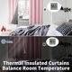thumbnail image 4 of Insulated Blackout Curtains for Bedroom with Black Liner, Double Layer Full Room Darkening Noise Reducing Grommet Curtain (42 x 63 Inch, 2 Panels), 4 of 4