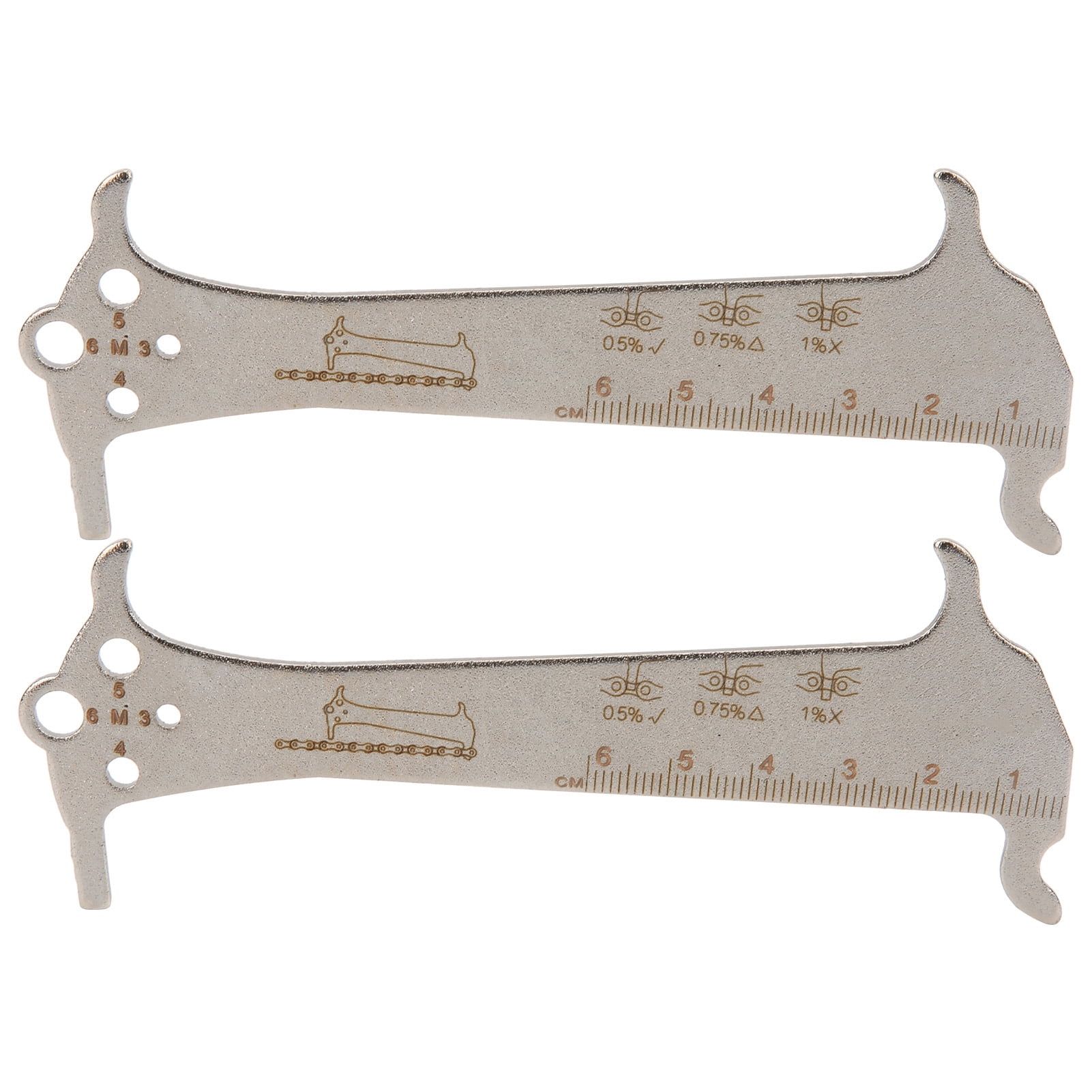 Bike Chain Measuring Ruler,2Pcs in Chain Wear Indicator