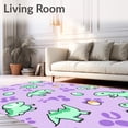 thumbnail image 2 of ODIKA 8'x10' Machine Washable Non-Slip Area Rug, Dino Discovery Plush Comfort Underfoot High Traffic Rug, Purple, 681158, 2 of 7