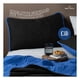 thumbnail image 3 of Edredón Ligero Real Textil + 2 Fundas de Almohada, Juego de Colcha Matrimonial, Color Azul Rey/Negro, 3 of 7