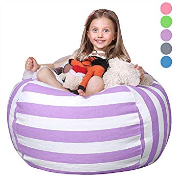 24 Beanbag Cover For Organizing Kids Room For Kids Room Toy Diy Bean Bag Chair Covers Only Grey 2 Pack Stuffed Animal Bean Bag Storage Chair Kids Furniture Decor Storage Bean Bags
