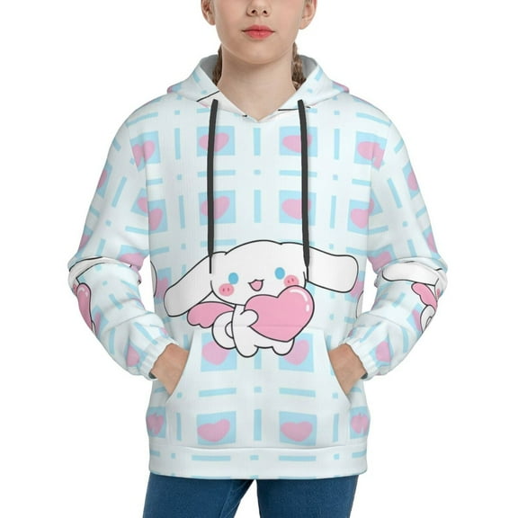 Cinnamoroll Teens Hoodie Fashion Casual Hooded Sweatshirt Unisex S7-8
