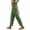 Green, variant on Womens High Waist Drawstring Elastic Waist Pants Loose Fit Solid Color Casual Trousers for Daily Wear and Vacation, Size S-2XL