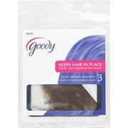 Goody Hair Net, Light Brown, - 3 Packs = Of 9 Hair Nets