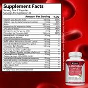 Blood Sugar Complex with Cinnamon, Chromium & Mulberry - 20 Active Ingredients, 940mg, 60 Capsules - Supports Healthy Blood Sugar Levels (Normal Range)