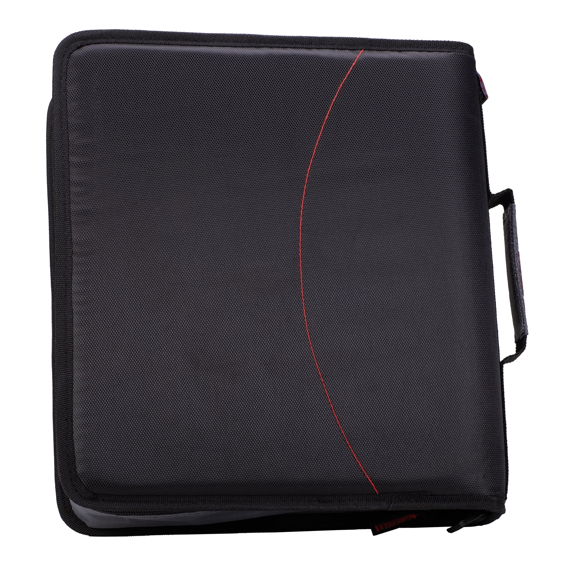 Case•it Dual-121-a, Binder 2-in-1 Zipper Binder, Black, Assembled product height 13" x depth 3.14 x width 12.99", Handle and shoulder strap