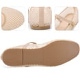 thumbnail image 2 of BLISSFUL STEP Women's Back to School Shoes Round Toe Rhinestone Breathable Mesh Ballet Flats Pumps Champagne 6, 2 of 6