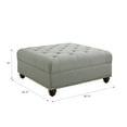 thumbnail image 7 of DHP Hastings Square Tufted Ottoman with Nailheads, Gray, 7 of 7