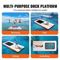 thumbnail image 5 of KFFKFF Blow-Up Floating Station, Dimensions of 15x6.5FT, Comes with 4*6FT Trampoline Mesh Pool, Anti-Slip Water Mat Floating Platform, Includes Carry Bag & Removable Staircase, Ideal for Poolside, 5 of 9
