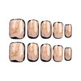 thumbnail image 2 of Christmas Decoration Fofosbeauty False Nails, Square Press on Nails Tips Design, Goldleaf, 2 of 6