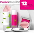thumbnail image 2 of 12 Pieces Powder Puff with Cleansing Puff Face Triangle Makeup Puff for Loose Powder Body Velour Cosmetic Setting Sponge Velvet Washable Beauty Makeup Tool (Pink), 2 of 5