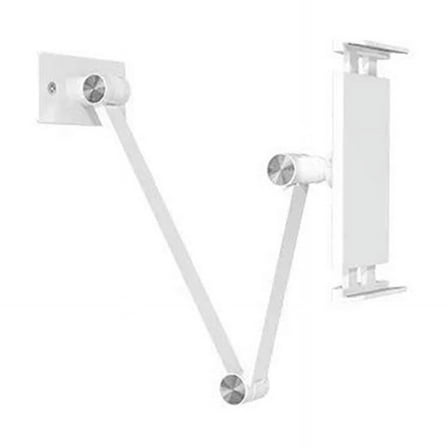 Kitchen Tablet Wall Mount Arm Foldable Adjustable 4.7-12.9 Inch Tablet Mobile Phone Holder White