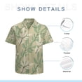 thumbnail image 7 of High Quality Hawaiian Shirts for Men Short Sleeve Aloha Beach Shirt Floral Summer Casual Button Down Shirts Blouses P64FT3, 7 of 7