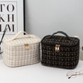 thumbnail image 2 of Bolsa de maquillaje de mano, gran capacidad, portátil, alto valor estético, bolsa de viaje para el cuidado y almacenamiento., 2 of 6