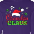 thumbnail image 4 of Inktastic Grandpa Claus with Christmas Santa Hat and Snowflakes Long Sleeve T-Shirt, 4 of 5