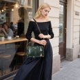 thumbnail image 5 of FORMRS Women Crossbody Purse with Chain Strap Vegan Leather Shoulder Handbag, Green Christmas Trees, 5 of 7