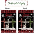 thumbnail image 5 of Jesus is The Reason for The Season Garden Flag - Christmas Garden Flags 12.5x18 Flag Buffalo Plaid Burlap Farmhouse Welcome Decorative Flags For Outside Outdoor Lawn Xmas Decoration, 5 of 6