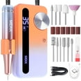 thumbnail image 1 of Lima eléctrica inalámbrica para uñas Nail Drill MEKK 35000 RPM, naranja y azul, 1 of 6