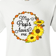 thumbnail image 4 of Inktastic My Pops Loves Me with Sunflower Wreath Youth T-Shirt, 4 of 5