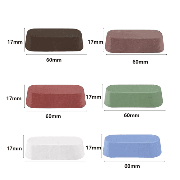 Metal Buffing Polishing Compound for Buffing Wheel, Buffing Wheel Compound, Coarse to Fine 6PCS