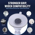 thumbnail image 5 of MIRRORVANA Fogless Shower Mirror with 360° Suction Cup - Anti Fog & Mist Free Shatterproof Shaving Mirror for Bathroom - 16cm x 16cm (Pure White), 5 of 7