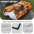 thumbnail image 6 of Whosucclay Rooster Autumn Leaves Golf Cart Seat Cover, Breathable Anti-Fade Towel Blanket for Most 2‑Seat Golf Carts Front Pockets Protector, 52.36"x 32.28", 6 of 7