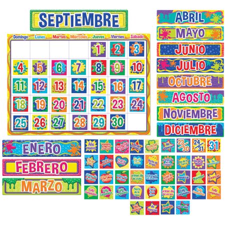UPC: 0073168428597 | Eureka Color My World Spanish Calendar Bulletin Board Sets