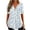 White, variant on Lolmot Short Sleeve Shirts for Women Trendy Summer Plus Size Fashion Button V-Neck Blouse Loose Flower Printed Flowy T-Shirt Tunic Tops