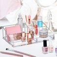 thumbnail image 2 of Amazing Abby - Tiffany - Organizador de cosméticos acrílico, soporte de maquillaje de plástico transparente, solución de almacenamiento de tocador de baño perfecta con compartimentos a prueba de rotur, 2 of 4