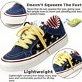 thumbnail image 4 of Knivor Sneakers for Women Low Top Canvas Lace Up Casual Skate Shoes Star Print Fashion Walking Tennis Shoes, 4 of 9