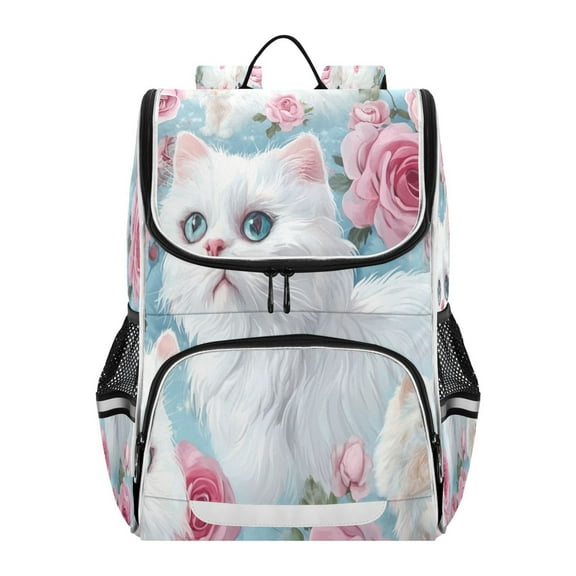 YAZAOO School Backpack Travel Bag Bookbags Bookbags Floral Feline Fantasy Pattern