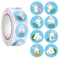 thumbnail image 1 of Harpily Stickers Easter Rabbit Eggs Cartoon Decoration Sticker Sticker Holiday Atmosphere Decoration Removable 500pcs/roll, 1 of 4