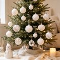 thumbnail image 3 of Leodye 48 PCS Flocked Christmas Ball Ornament , Multi Color Hanging Baubles for Christmas Tree Home Holiday Party Festive Layout -1.6IN, 3 of 8