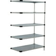 thumbnail image 3 of Nexel 5 Tier Solid Galvanized Steel Shelving Add-On Unit, 36"W x 18"D x 74"H, 3 of 6