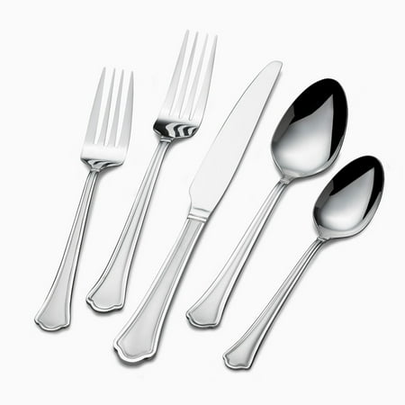 International Stainless Flatware - International Silver Capri Frost 51 Piece Stainless Flatware Set