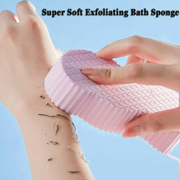 4 pièces/ensemble éponge de bain exfoliante, éponges corporelles pour la  douche, dissolvant de peau morte, éponge de massage, éponge de bain 