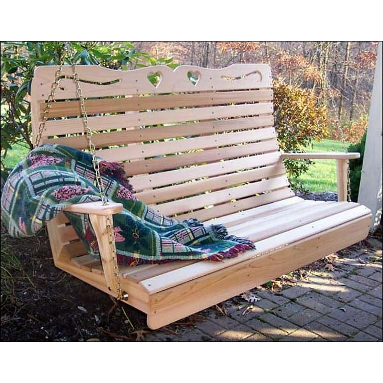 6' Red Cedar Royal Sweetheart Highback Porch Swing