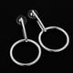 thumbnail image 4 of Pendientes colgantes de gancho, regalo vintage, moda, circulares, joyería para mujer, pendientes de botón Plata, 4 of 9