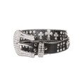 thumbnail image 2 of Snap On Western Cowgirl Alligator Rhinestone Cross Leather Belt, 2 of 2