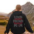thumbnail image 2 of WEAIXIMIUNG Off The Shoulder Sweatshirt Women's Baseball Lettering Slogan Print Pocket Drawstring Print Hoodie, 2 of 4