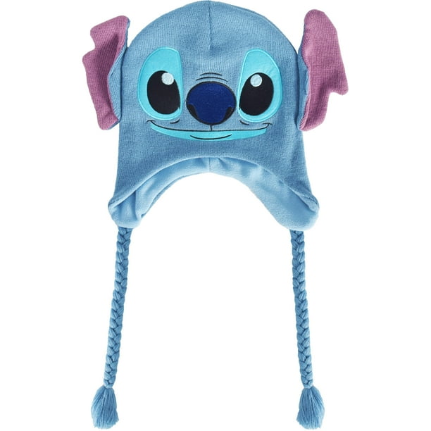 Gorro de punto de invierno peruano con puntadas de Disney, azul