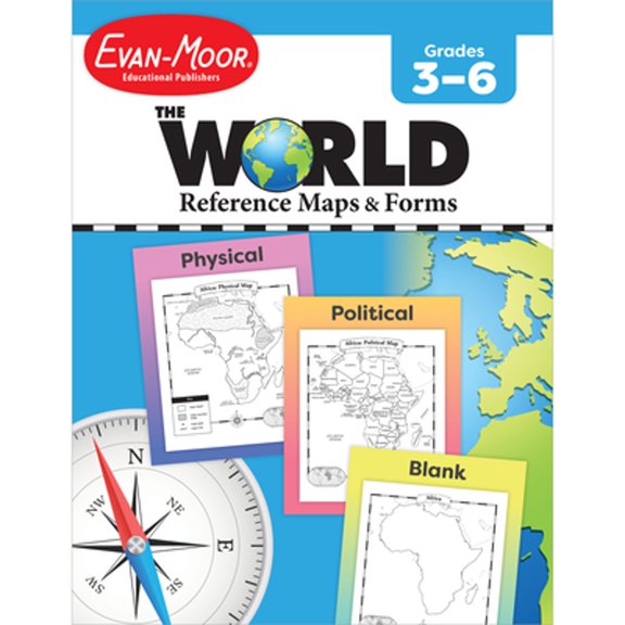 Pre-Owned The World - Reference Maps & Forms, Grade 3 - 6 - Teacher Resource (Paperback) 1557999546 9781557999542