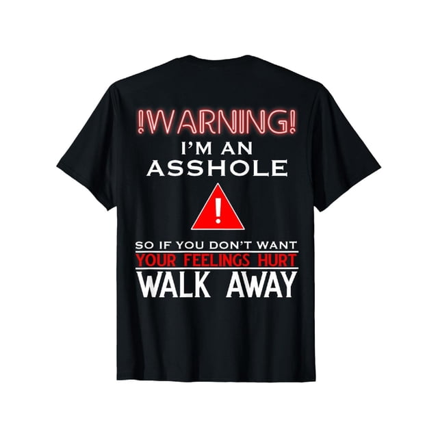 100% Cotton Anti Social Shirt Warning I'm An A sshole T-Shirt Adult Humor