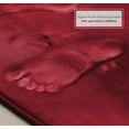 thumbnail image 6 of Nestl Set of 2 Absorbent Memory Foam Bath Mat Bathroom Rugs, Red, Large Size 20"x32" Small Size 17”x24”, 6 of 8