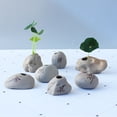 thumbnail image 4 of Clearance! Huayishang Plant Pots Rustic Ceramic Planter with Personalized Inscription Faux Stone Design Thumbsized Flower Pot Garden Supplies, 4 of 5