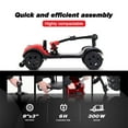 thumbnail image 6 of Compact Mobility Scooter, Electric Powered 4 Wheels Scooter for Seniors, Lightweight Folding Motorized Scooters for Travel, Heavy Duty Transformer Mobility Scooter for Adult Elderly, Holds 265lb, Red, 6 of 13