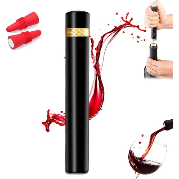 Aeropop Wine Opener - Air Pressure Aeropop Wine Bottle Opener with Needle Type Design, Portable Travel Wine Opener Gift for Home, Party, Restaurant(Gold)