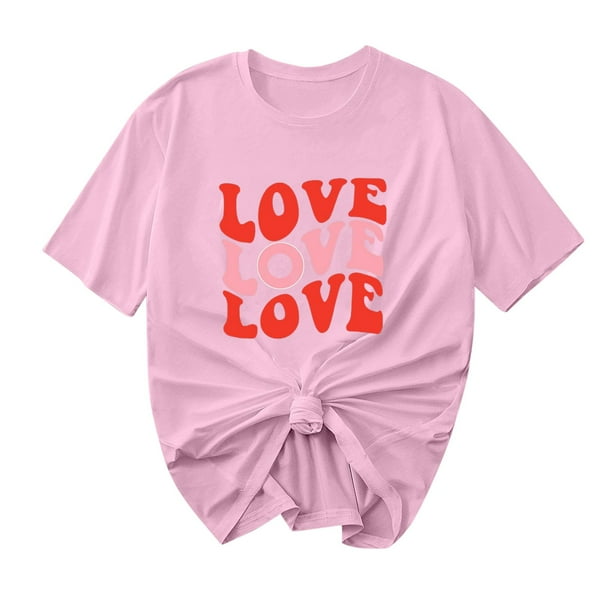 Camisetas de Manga Corta para Mujeres, Camiseta de Cuello Redondo Impresa de Moda, Primavera Y Verano Casual